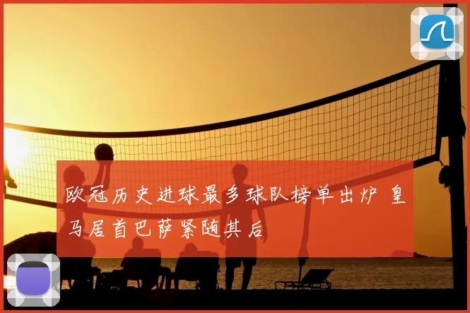 欧冠历史进球最多球队榜单出炉 皇马居首巴萨紧随其后