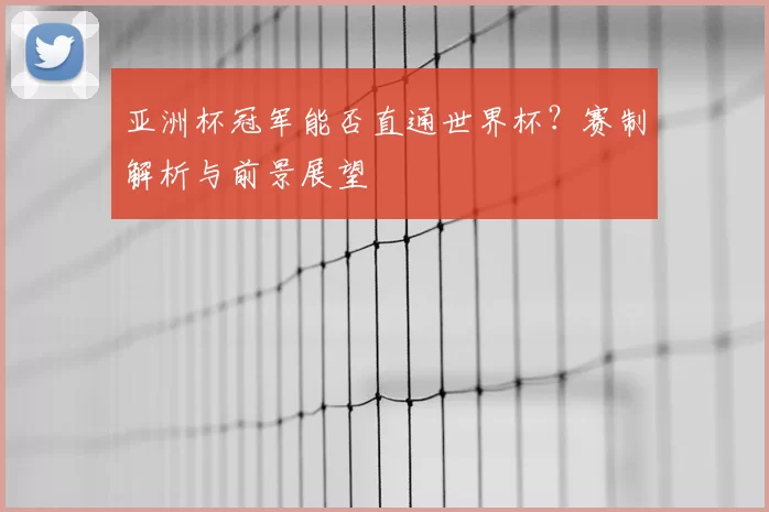 亚洲杯冠军能否直通世界杯？赛制解析与前景展望